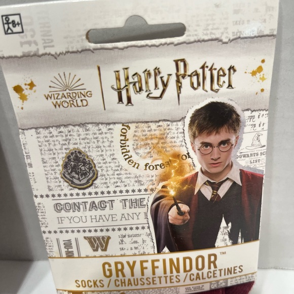 Harry Potter Gryffindor  Wizard Socks Burgundy Set Of 2 New - Picture 5 of 7